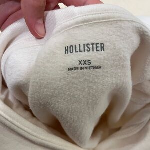 Hollister Light Cream Kitten Fleece Hoodie
